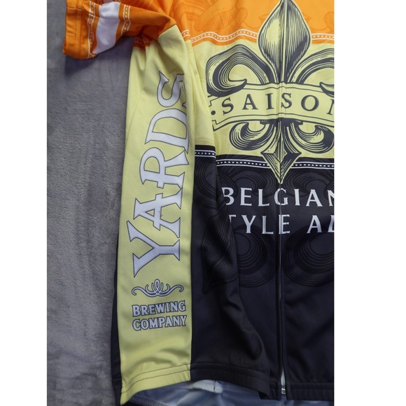 Voler Men's Yards Brewing Saison Belgian Style Ale Cycling Jersey Orange XL - Picture 6 of 12